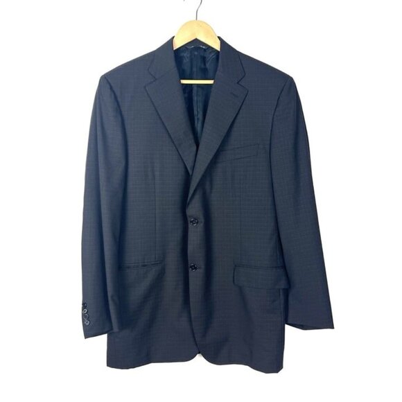 Canali Other - Canali Men 46L US Blazer Two Button Career Suit Jacket Gray Wool Made in Italy